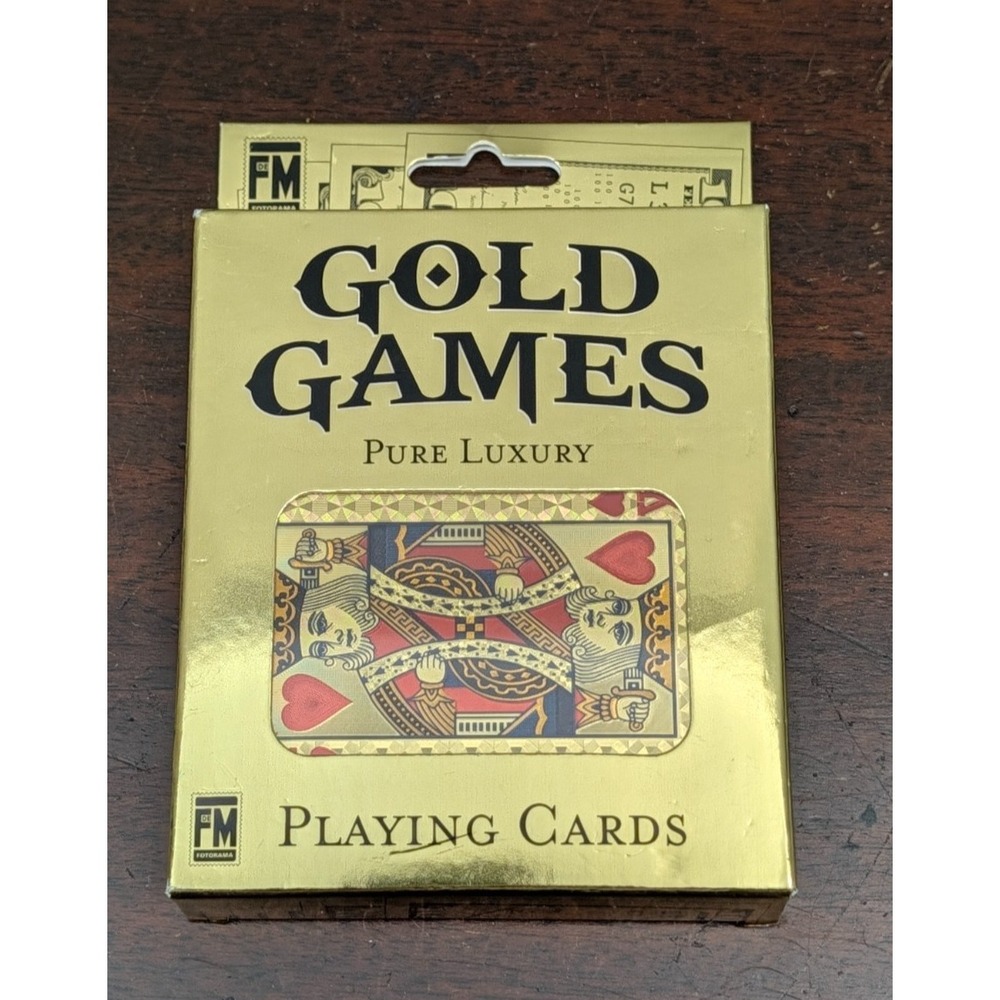 Gold Games Pure Luxury Gold Foil Playing Cards Fotorama Sealed Deck #3113